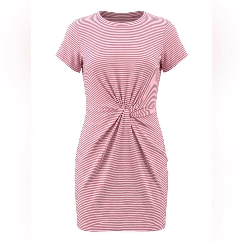 Vineyard Vines women’s Sanjay twist Pink Striped Dress size S